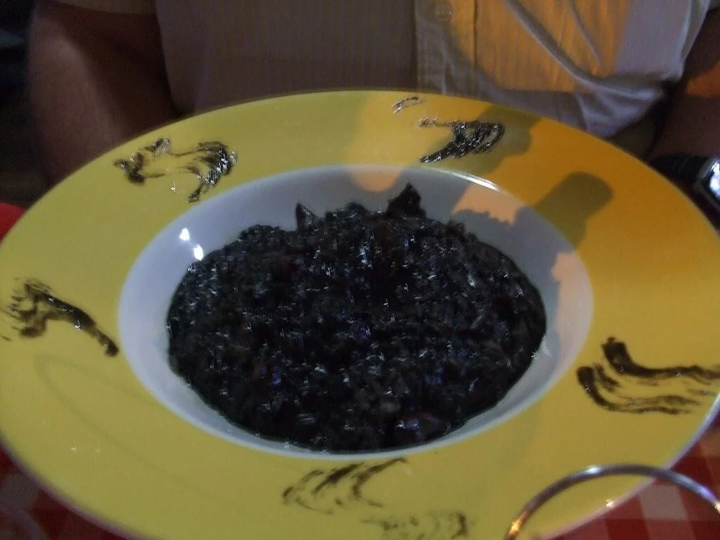 Black Risotto typical for Croatian cuisine