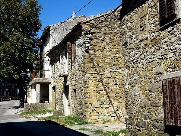 Houses in the village in Istria
